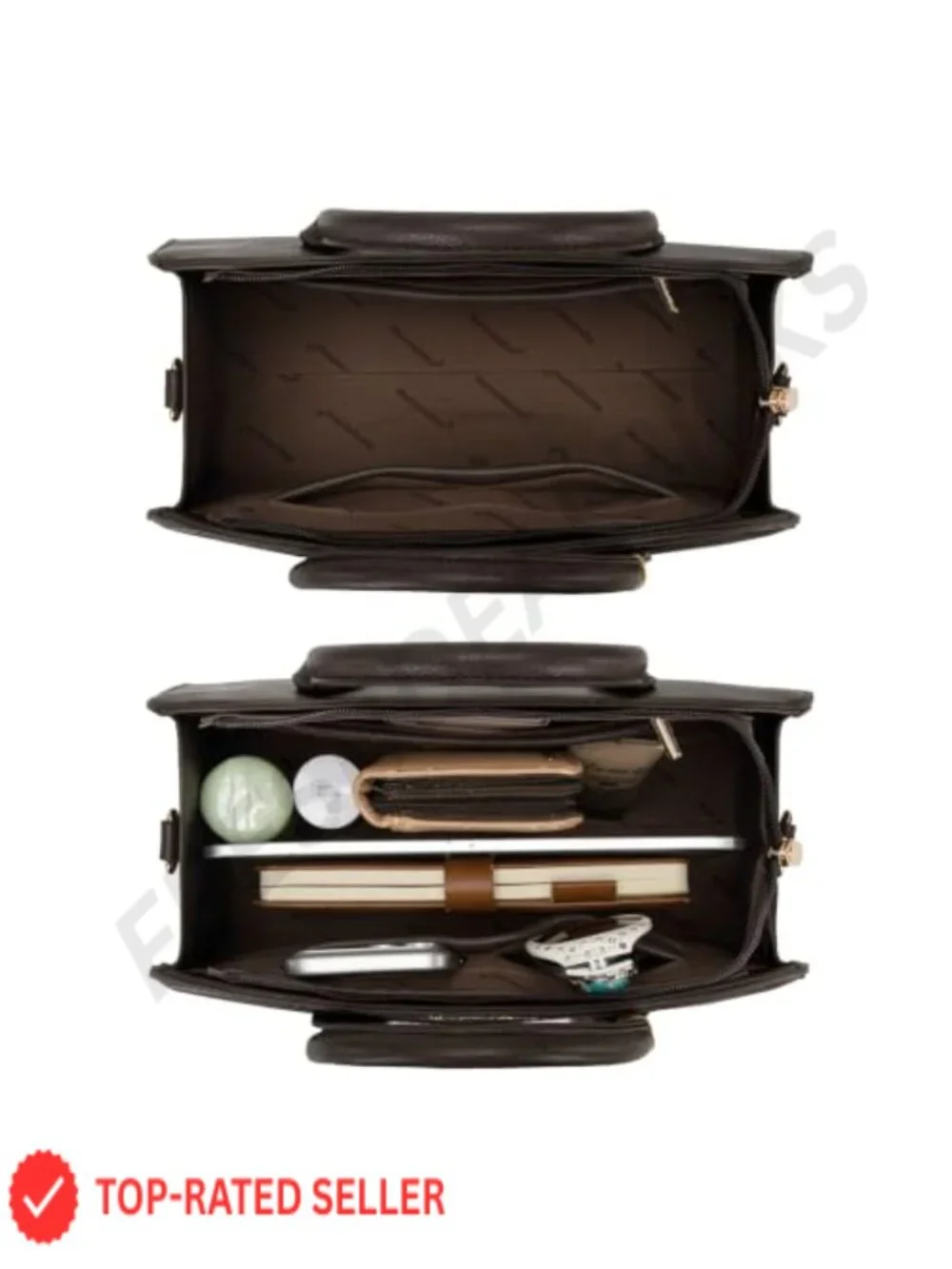 Structured Satchel Bag Women Top Handle Crossbody Faux Leather Purse